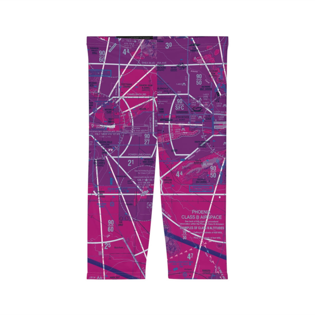 Phoenix TAC Chart capri leggings (purple)