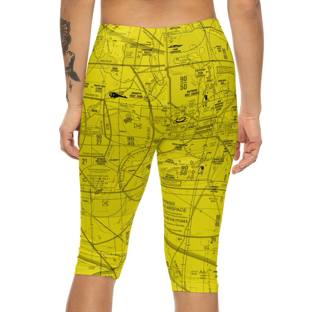 Phoenix TAC Chart capri leggings (yellow)