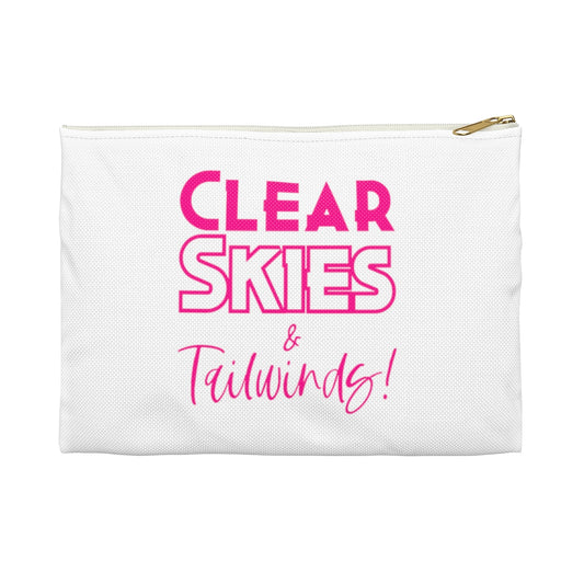 Clear Skies & Tailwinds Accessory Pouch (pink)