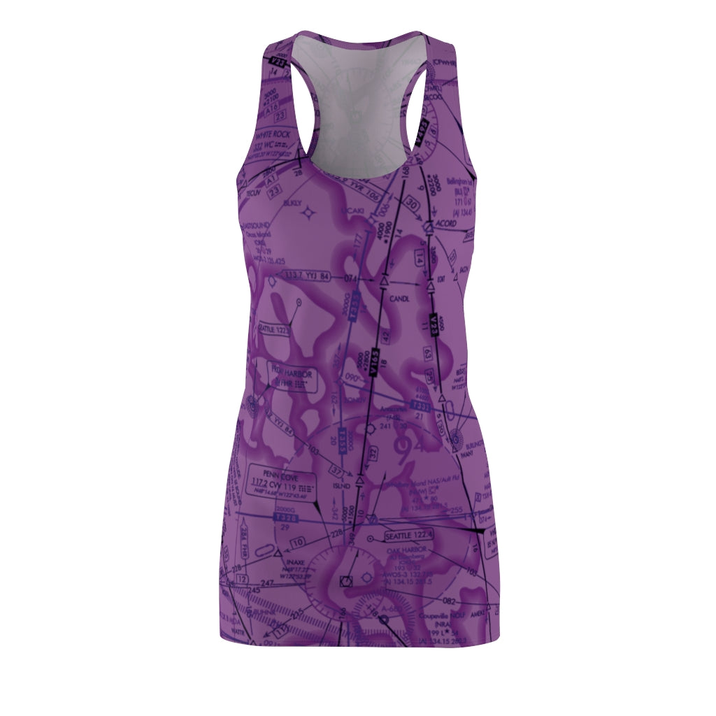Enroute Low Altitude Chart - racerback dress (purple)