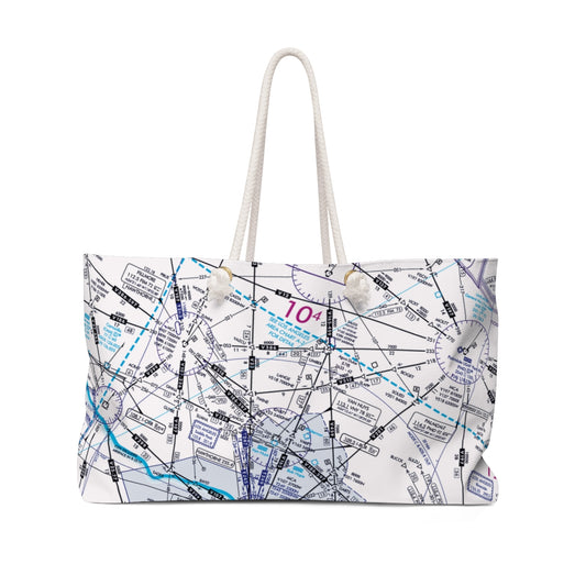 Aeronautical Chart weekender tote bag (ELUS3/white)Aeronautical Chart weekender tote bag (ELUS3/white)