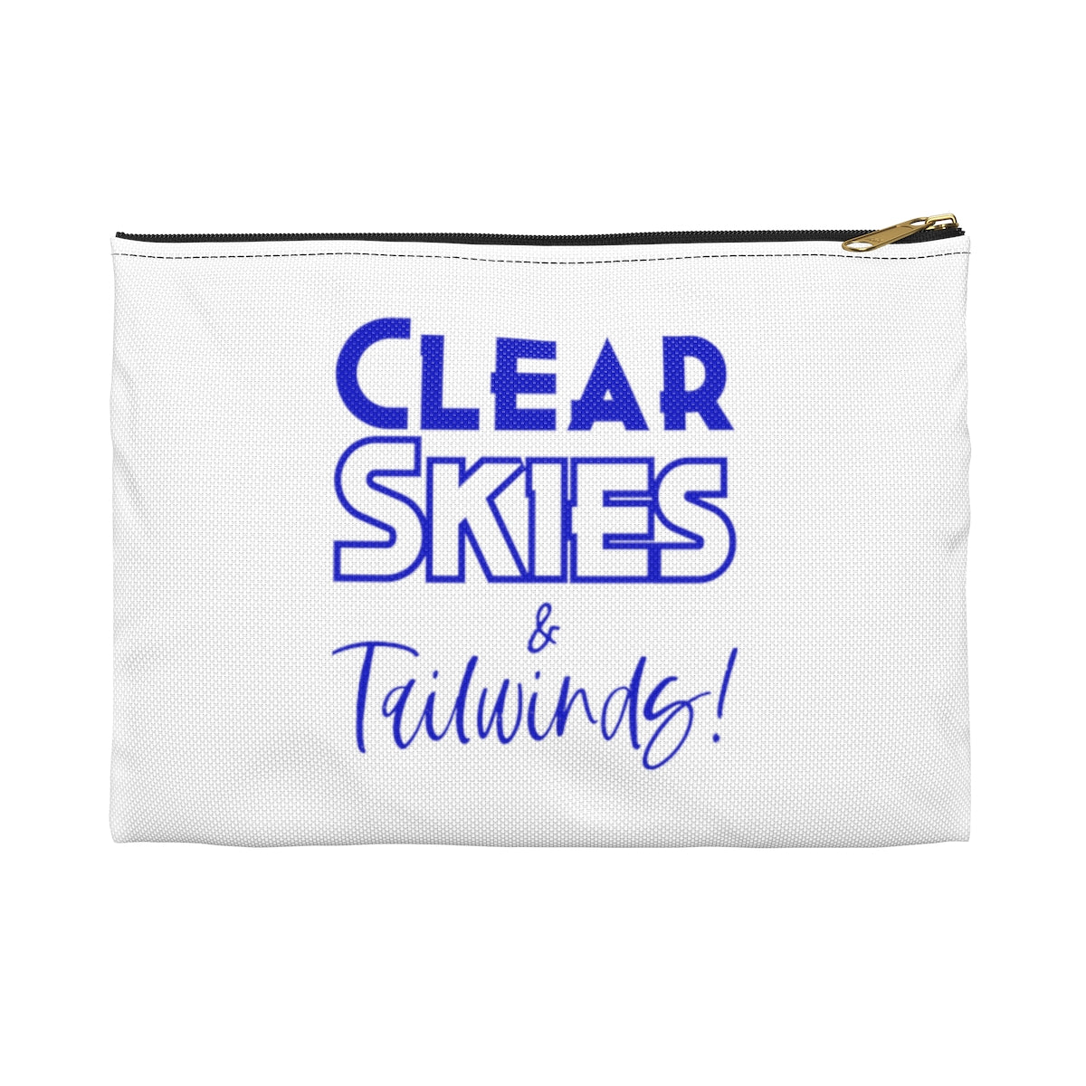 Clear Skies & Tailwinds Accessory Pouch (blue)