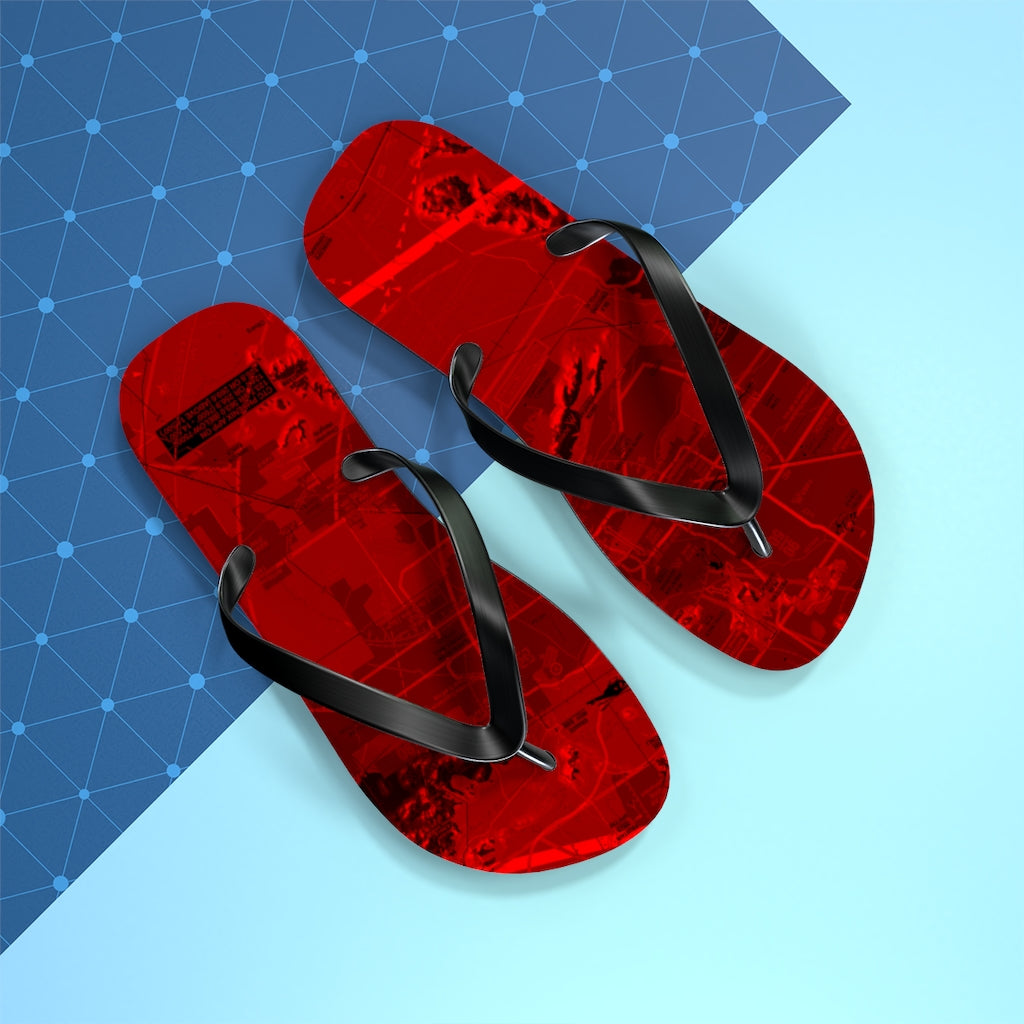 Aeronautical Chart Flip-Flops (PHX/red)