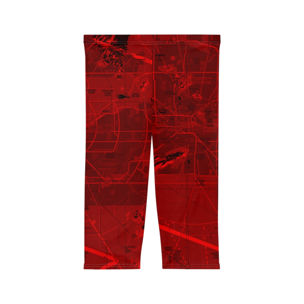 Phoenix TAC Chart capri leggings (red)