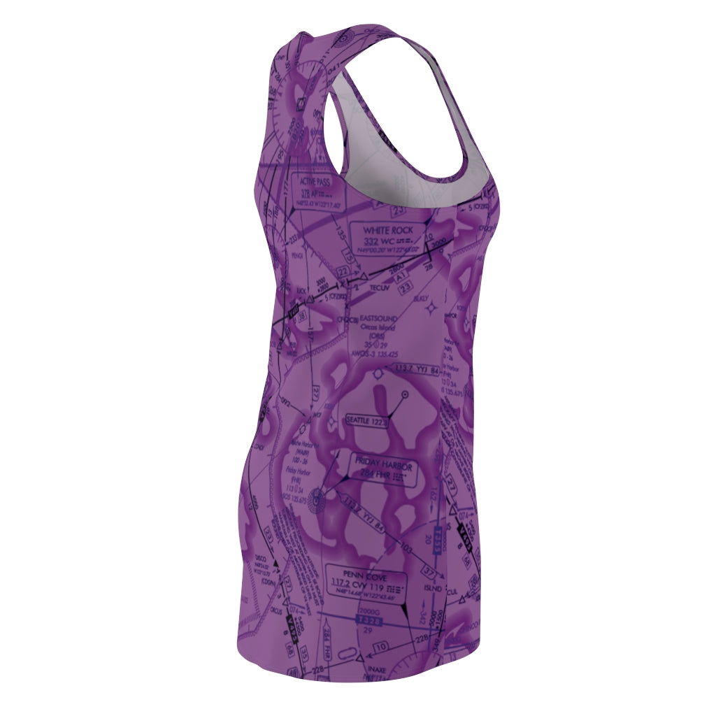 Enroute Low Altitude Chart - racerback dress (purple)