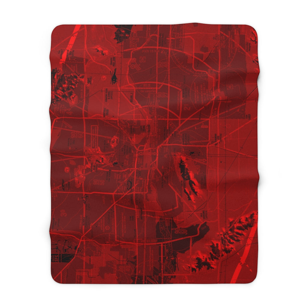 Phoenix TAC Chart sherpa fleece blanket (red)