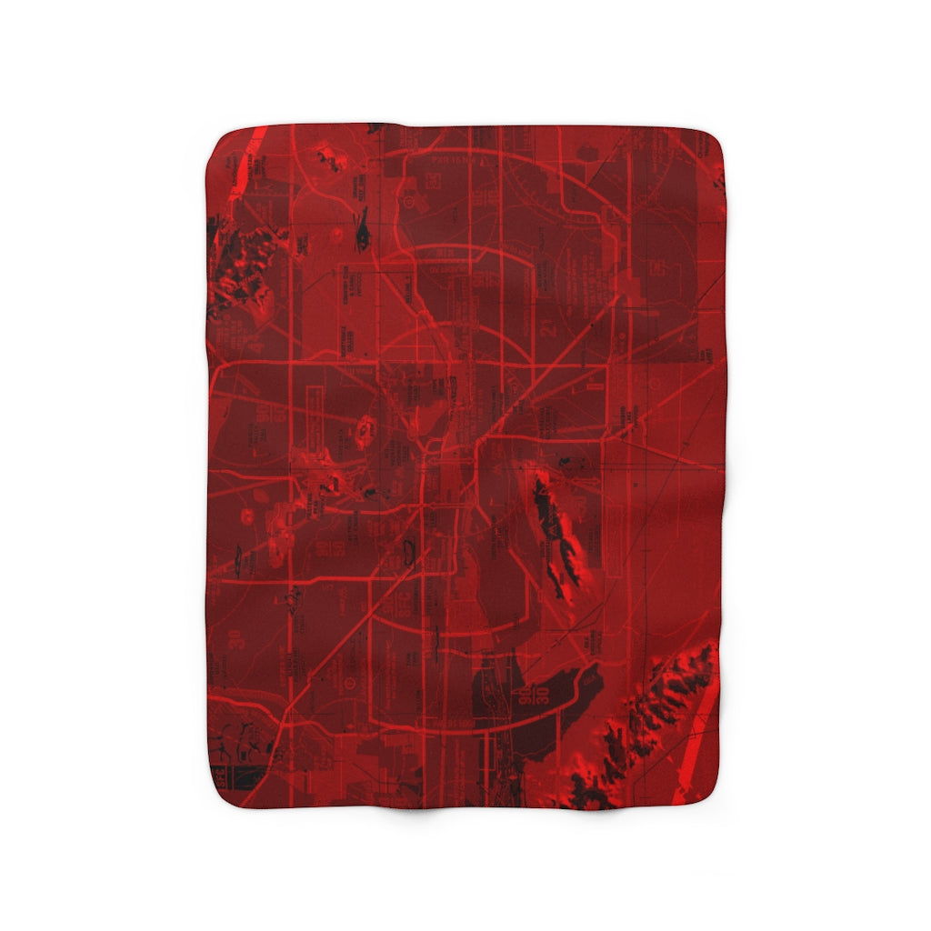 Phoenix TAC Chart sherpa fleece blanket (red)