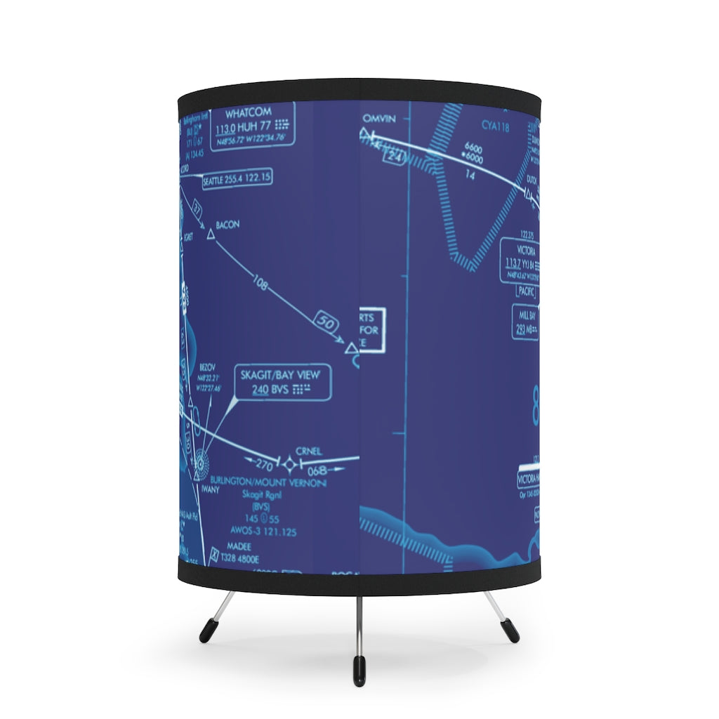 Enroute Low Altitude Chart (blue) - Tripod Lamp