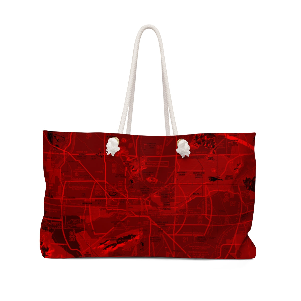 Aeronautical Chart weekender tote bag (PHX/red)