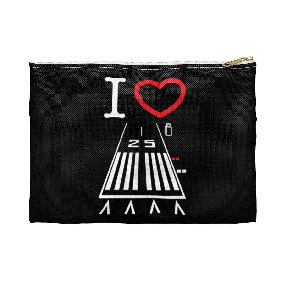 Hawthorne Airport Runway 25 / Runway 7 Accessory Pouch (black)