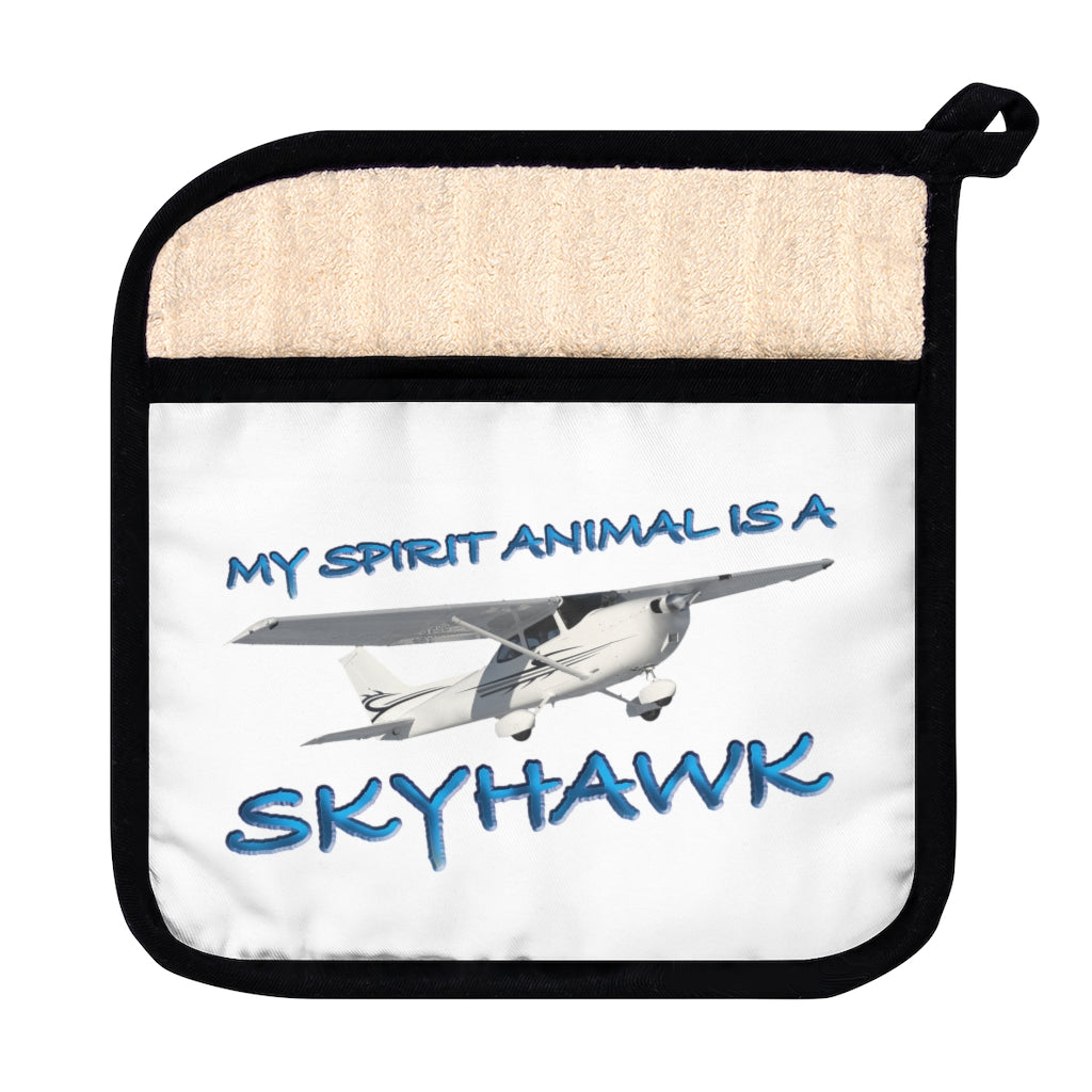 My Spirit Animal is a Skyhawk pot holder (blue)