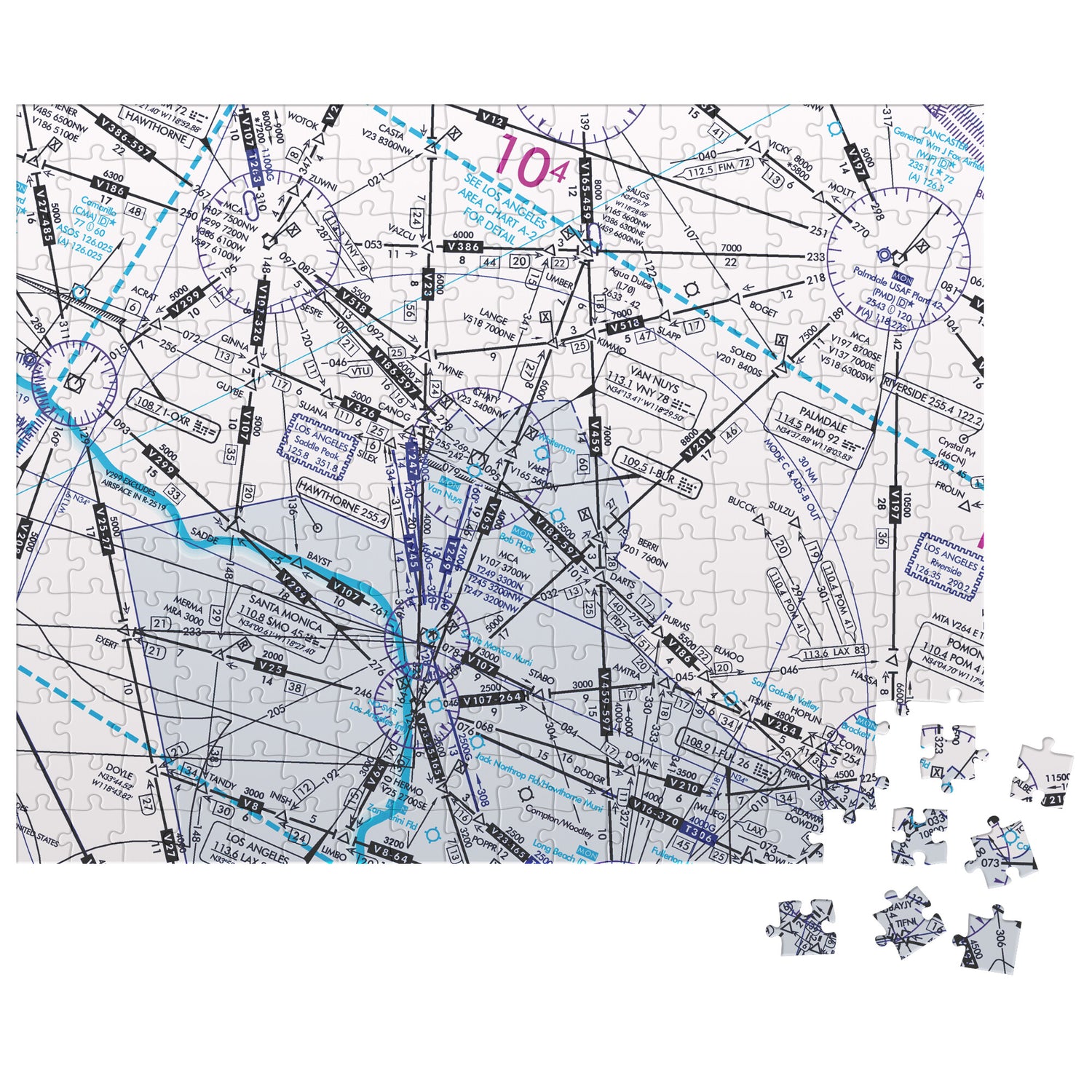 Enroute Low Altitude Chart jigsaw puzzle (white)
