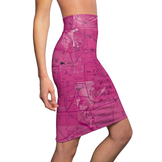 Phoenix TAC Chart - women's pencil skirt (pink)