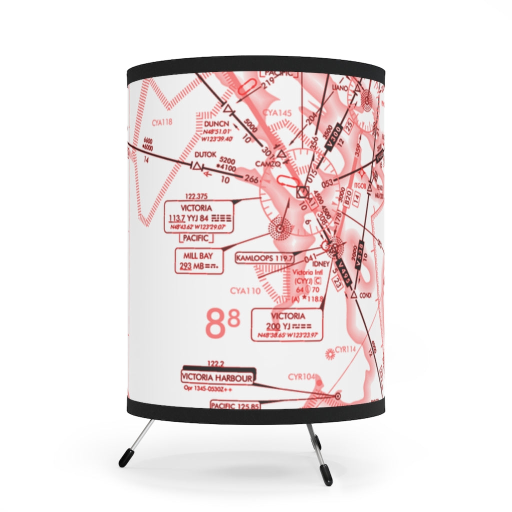 Enroute Low Altitude Chart (red&white) - Tripod Lamp
