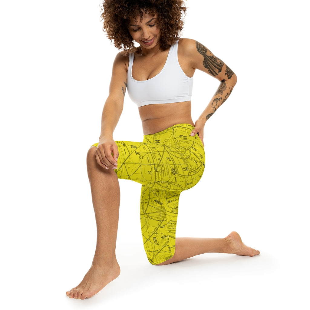 Phoenix TAC Chart capri leggings (yellow)