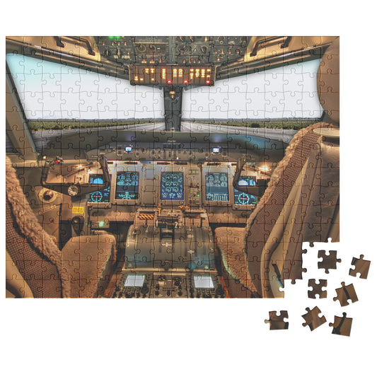 Aviation themed jigsaw puzzle (jet cockpit)