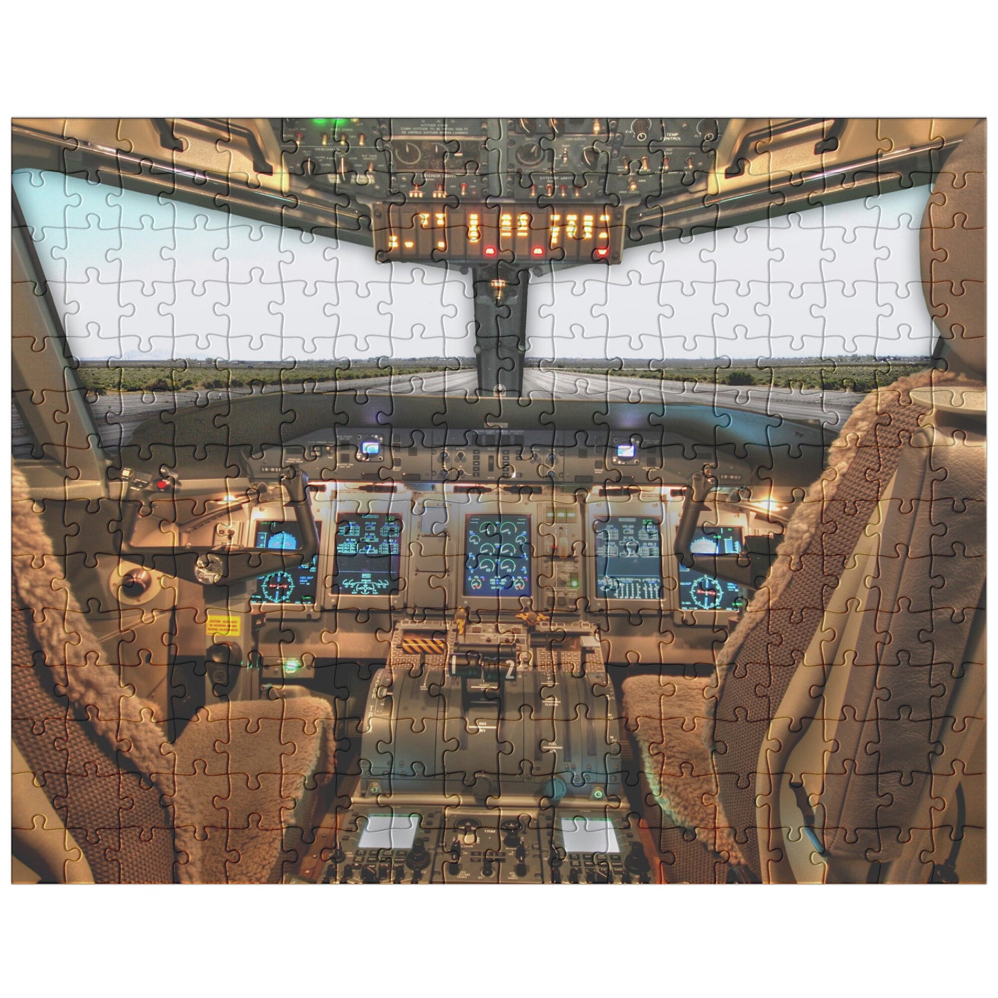 Aviation themed jigsaw puzzle (jet cockpit)