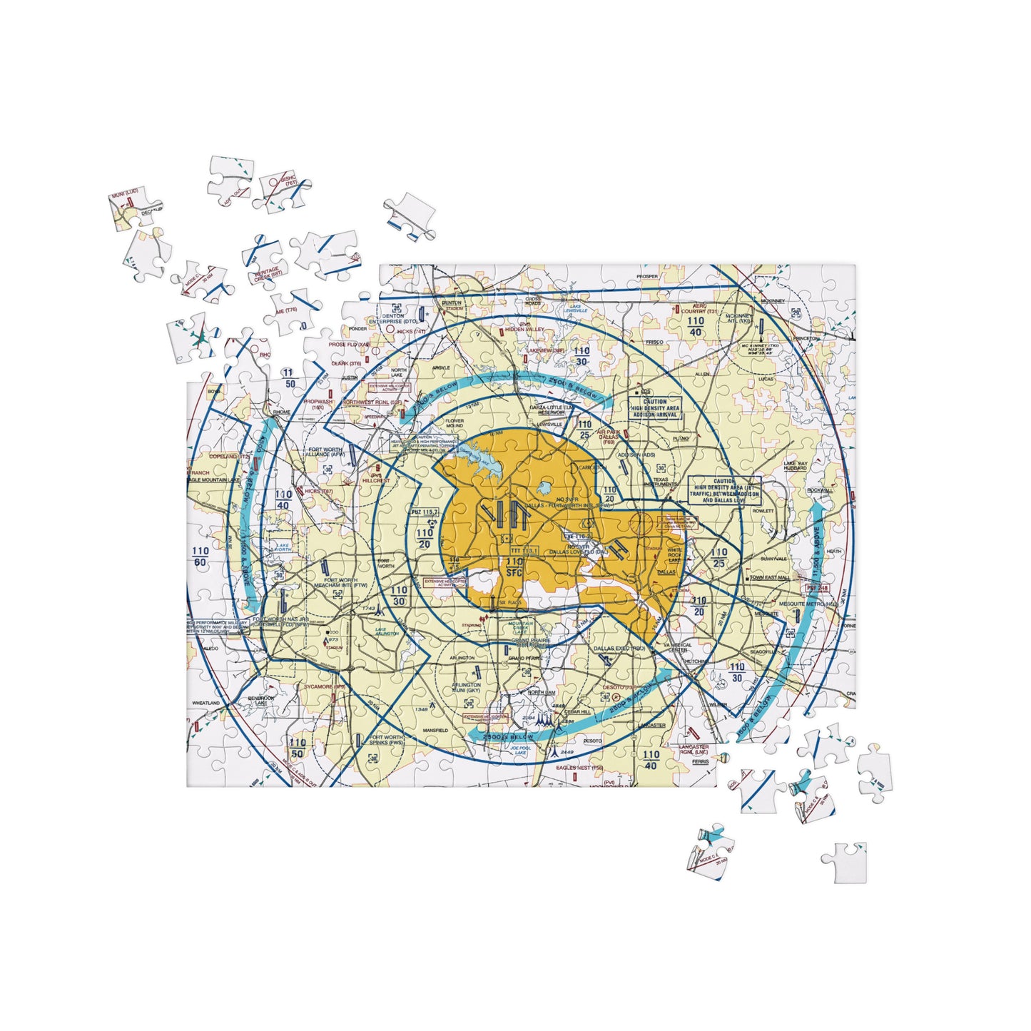 Dallas - Ft. Worth Flyway Chart jigsaw puzzle