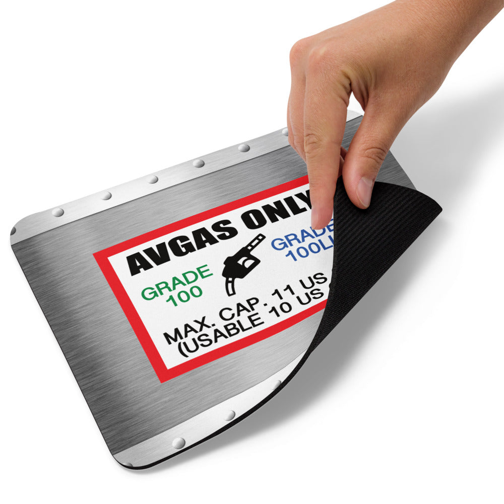 AVGAS / 100LL fuel only mouse pad