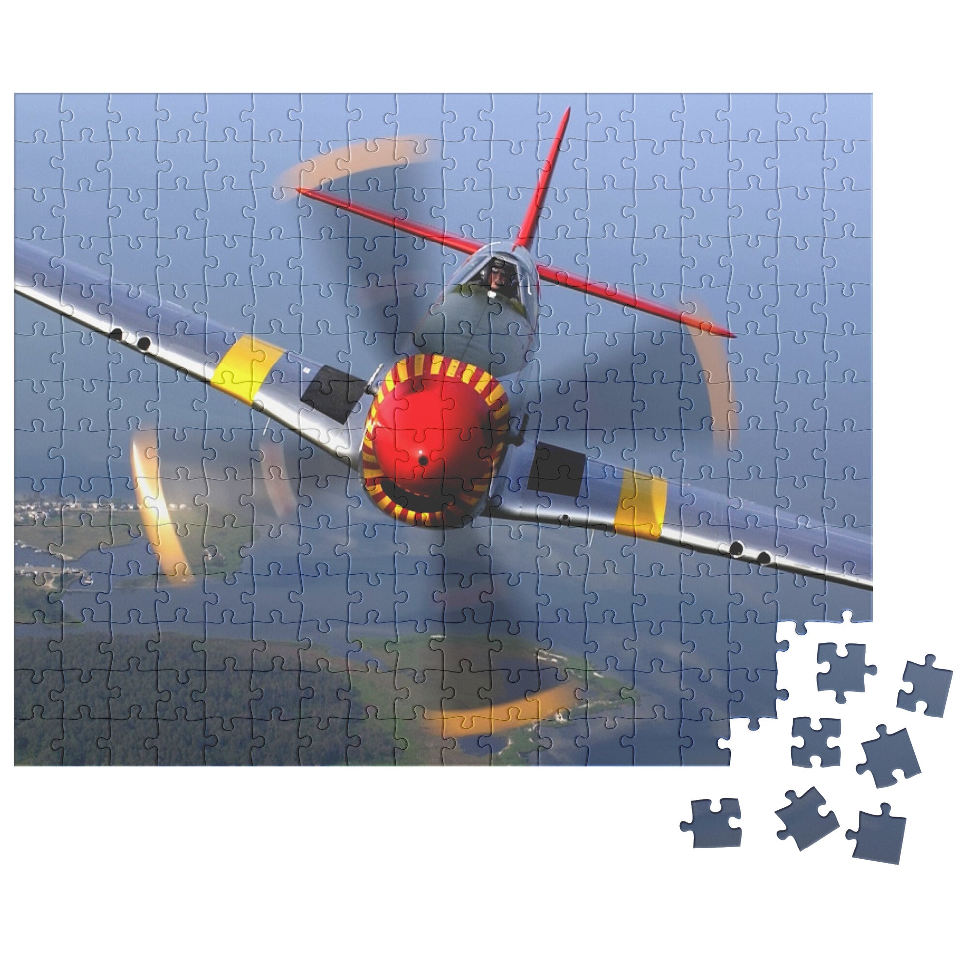 Aviation themed jigsaw puzzle (P51 Mustang)