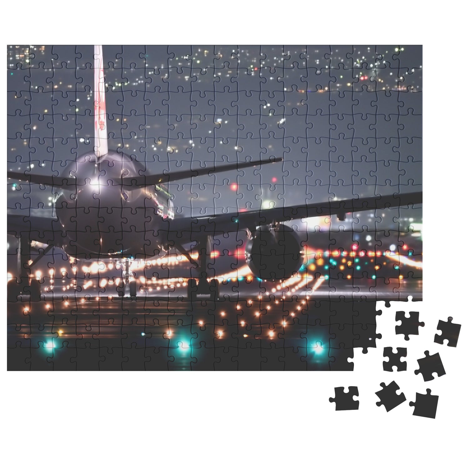 Aviation themed jigsaw puzzle (night)