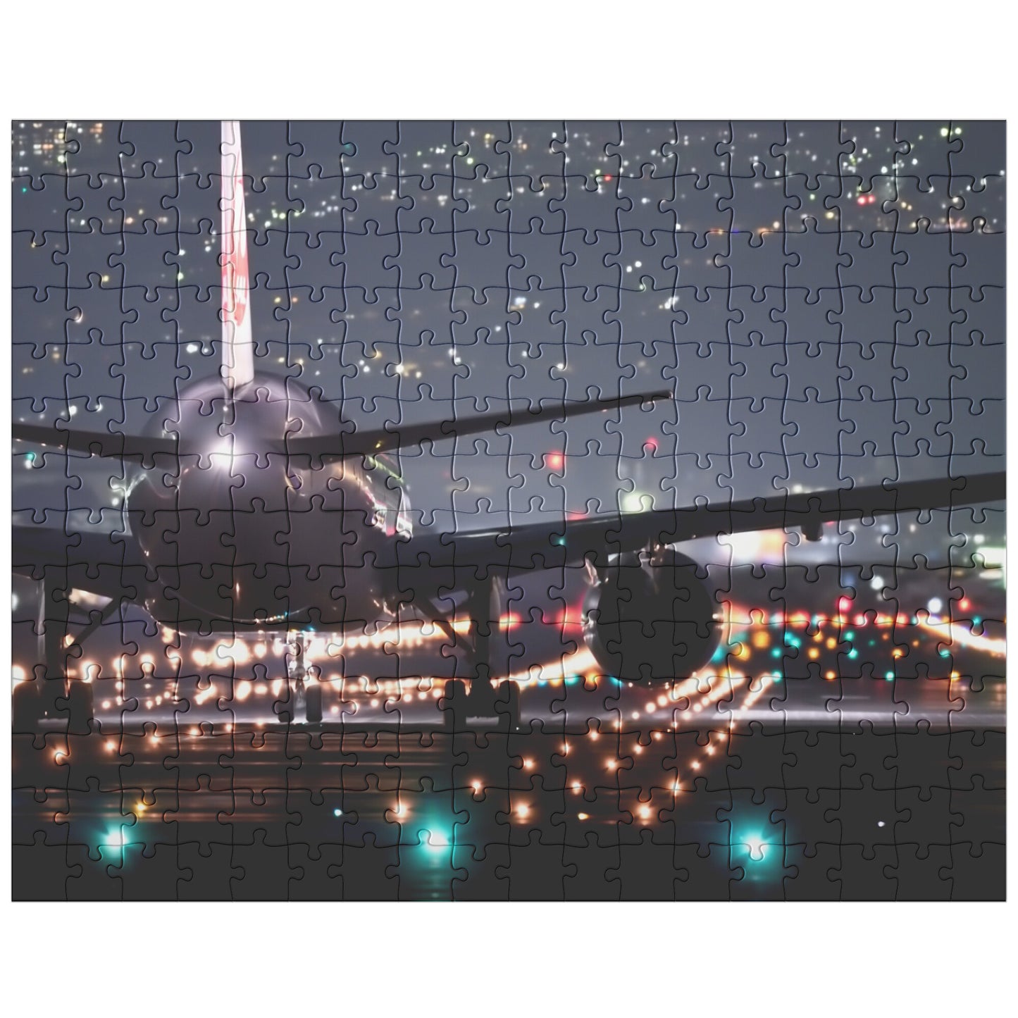 Aviation themed jigsaw puzzle (night)