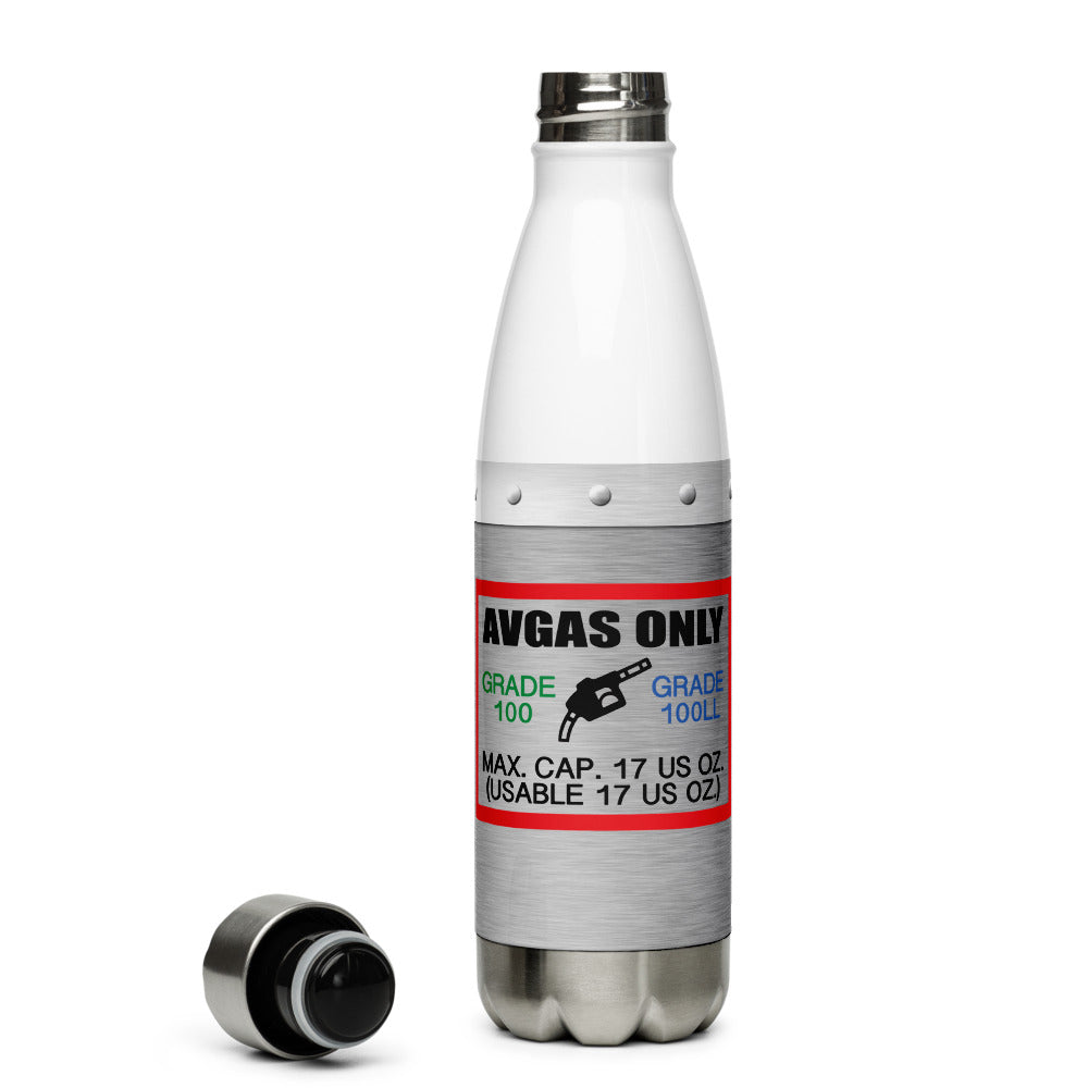 AVGAS / 100LL fuel only Stainless Steel 17 oz. Water Bottle
