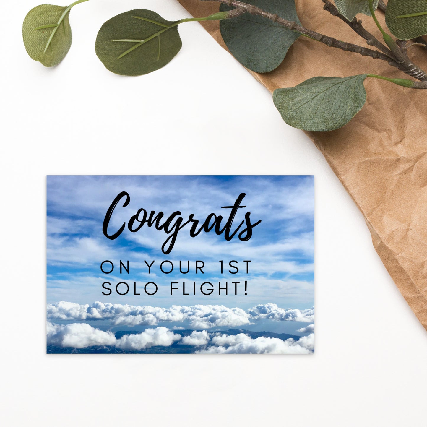 Congrats on your 1st Solo Flight! - postcard (sky)