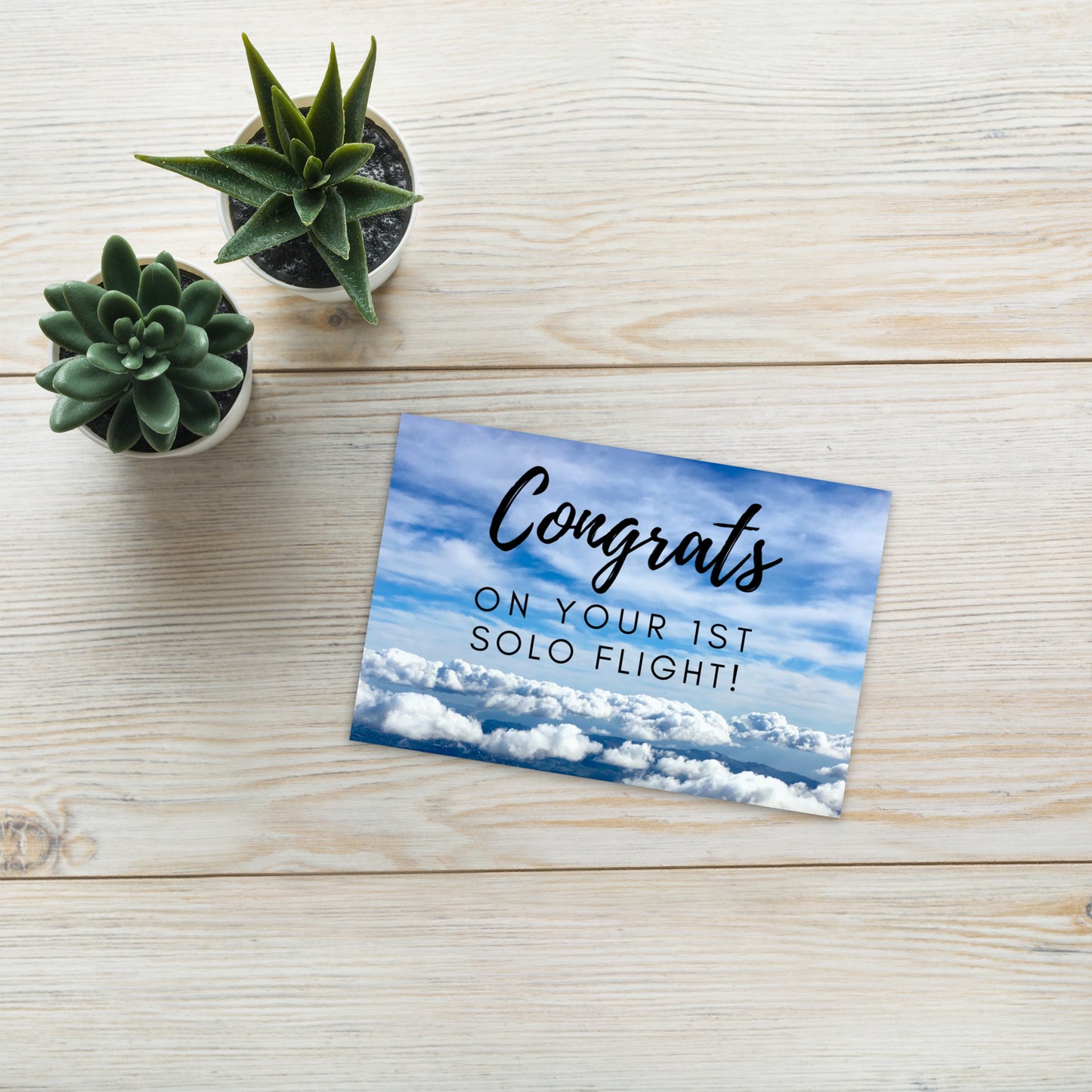 Congrats on your 1st Solo Flight! - postcard (sky)