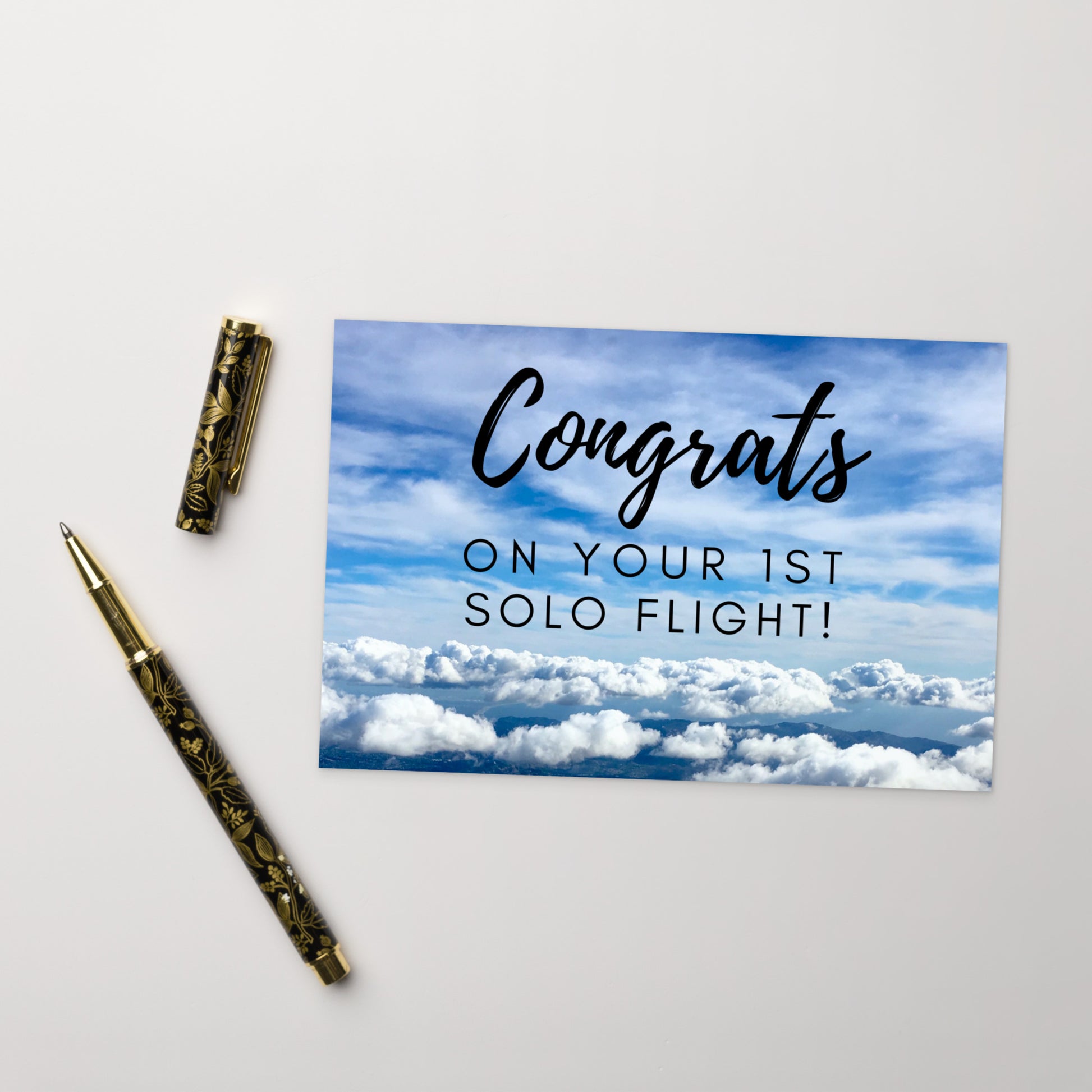 Congrats on your 1st Solo Flight! - postcard (sky)