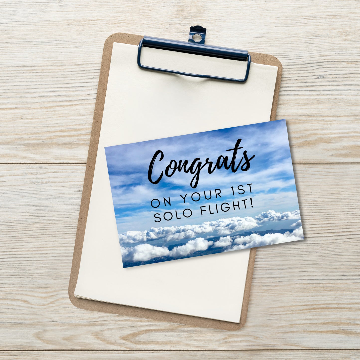 Congrats on your 1st Solo Flight! - postcard (sky)