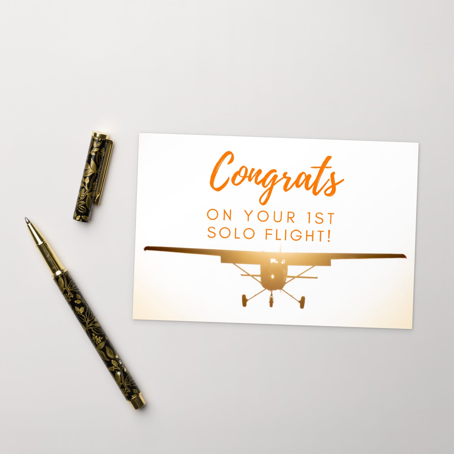 Congrats on your 1st Solo Flight! - postcard (sunset)
