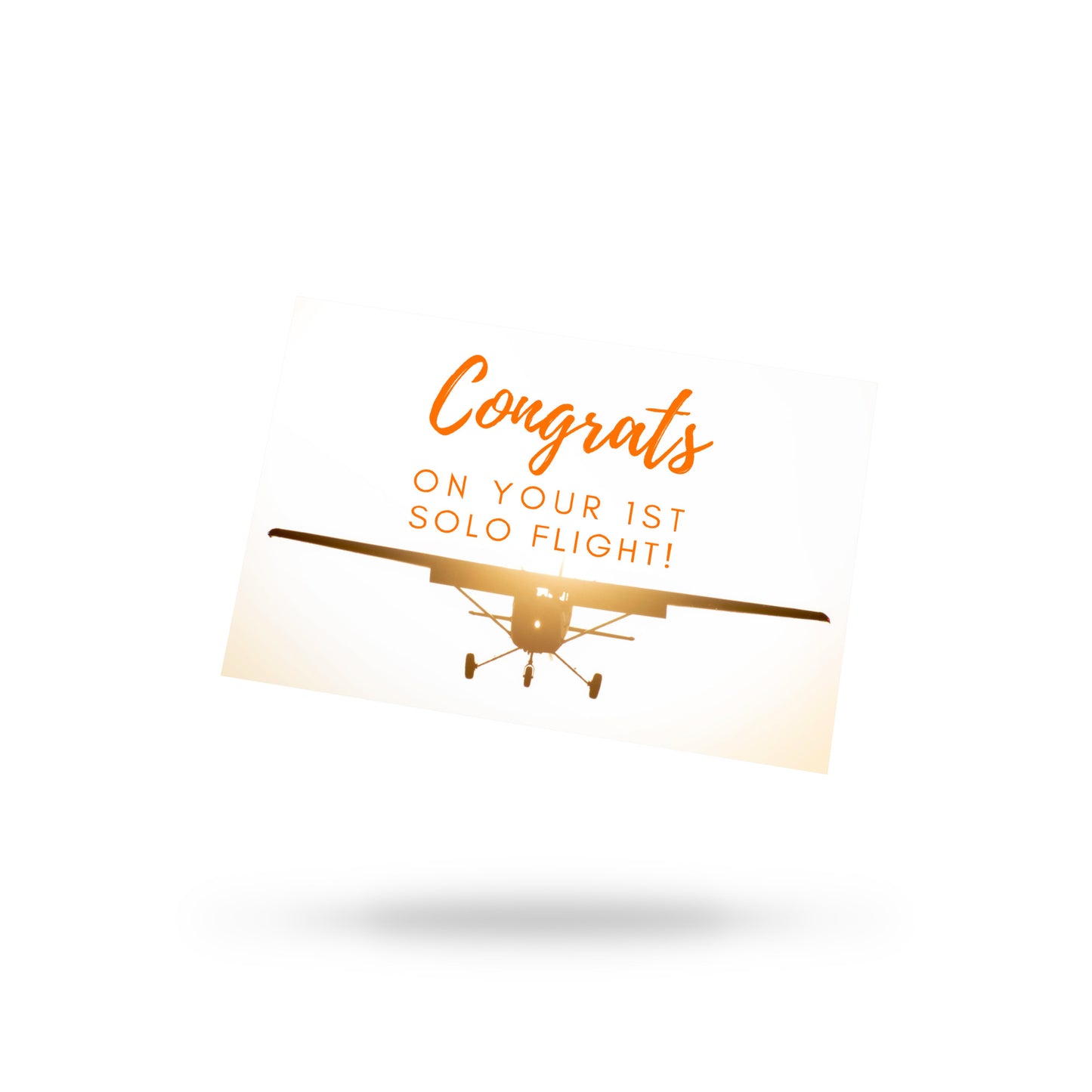 Congrats on your 1st Solo Flight! - postcard (sunset)
