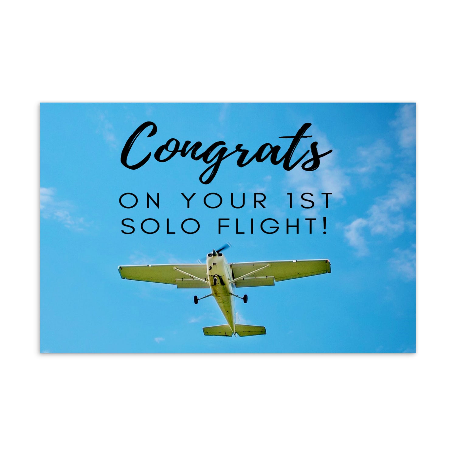 Congrats on your 1st Solo Flight! - postcard (Cessna)