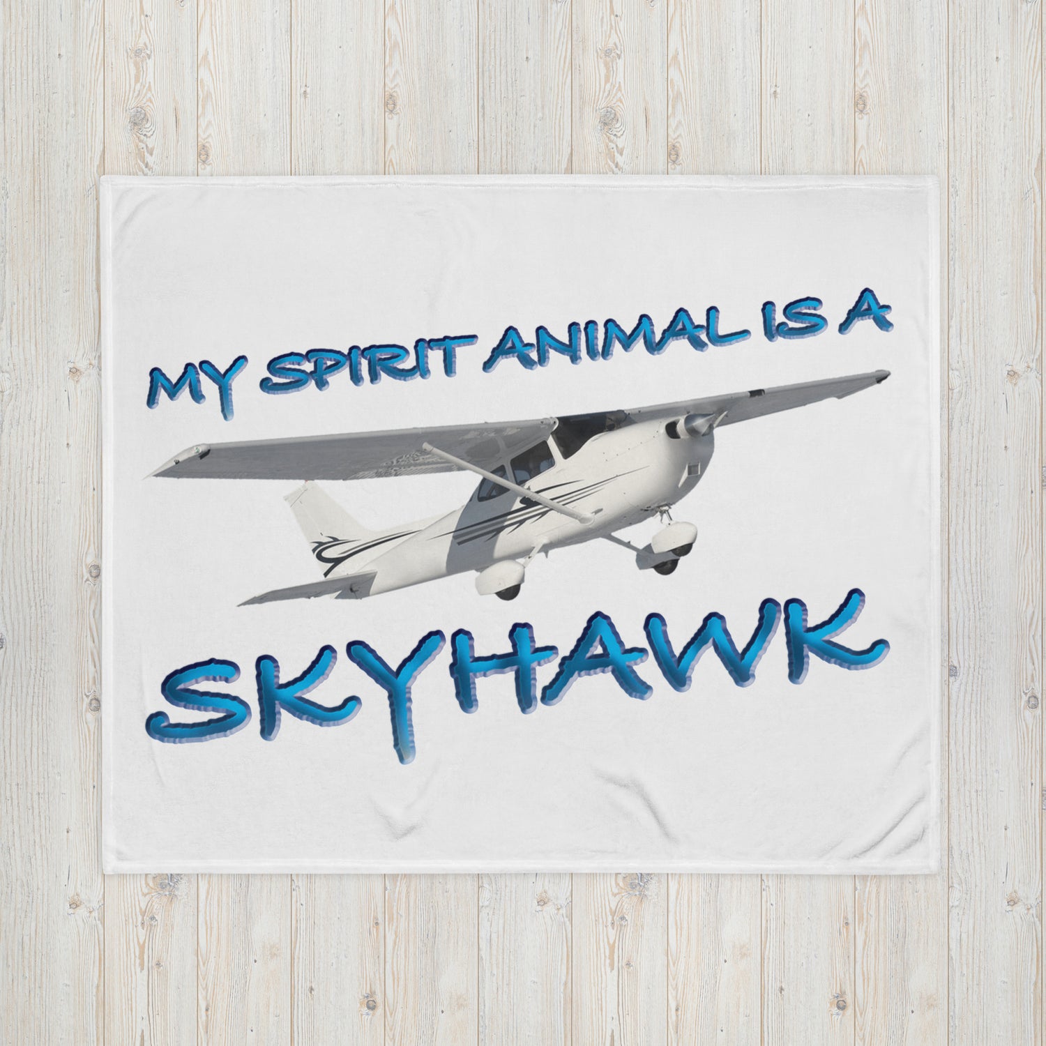 My Spirit Animal is a Skyhawk - Throw Blanket