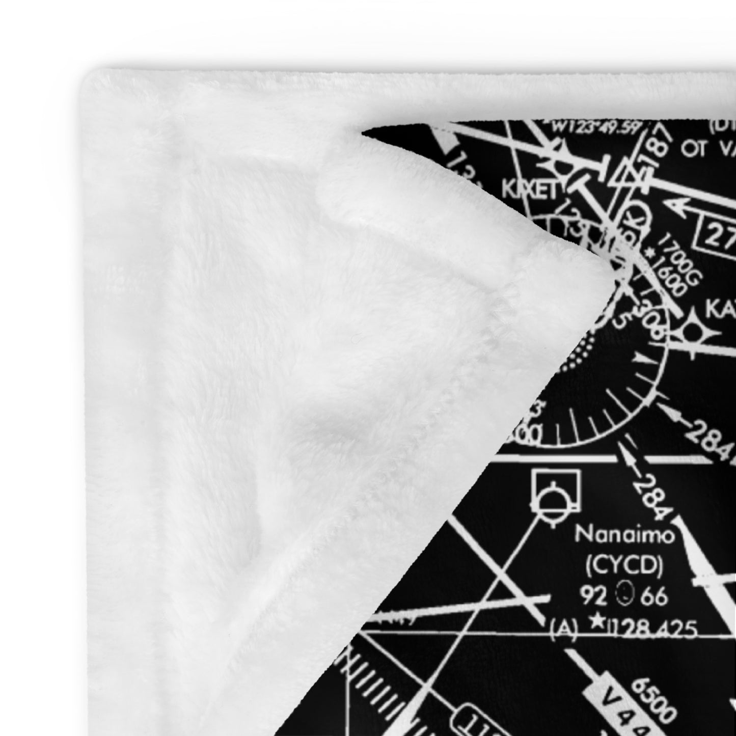 Enroute Low Altitude (ELUS1) Chart throw blanket (black)