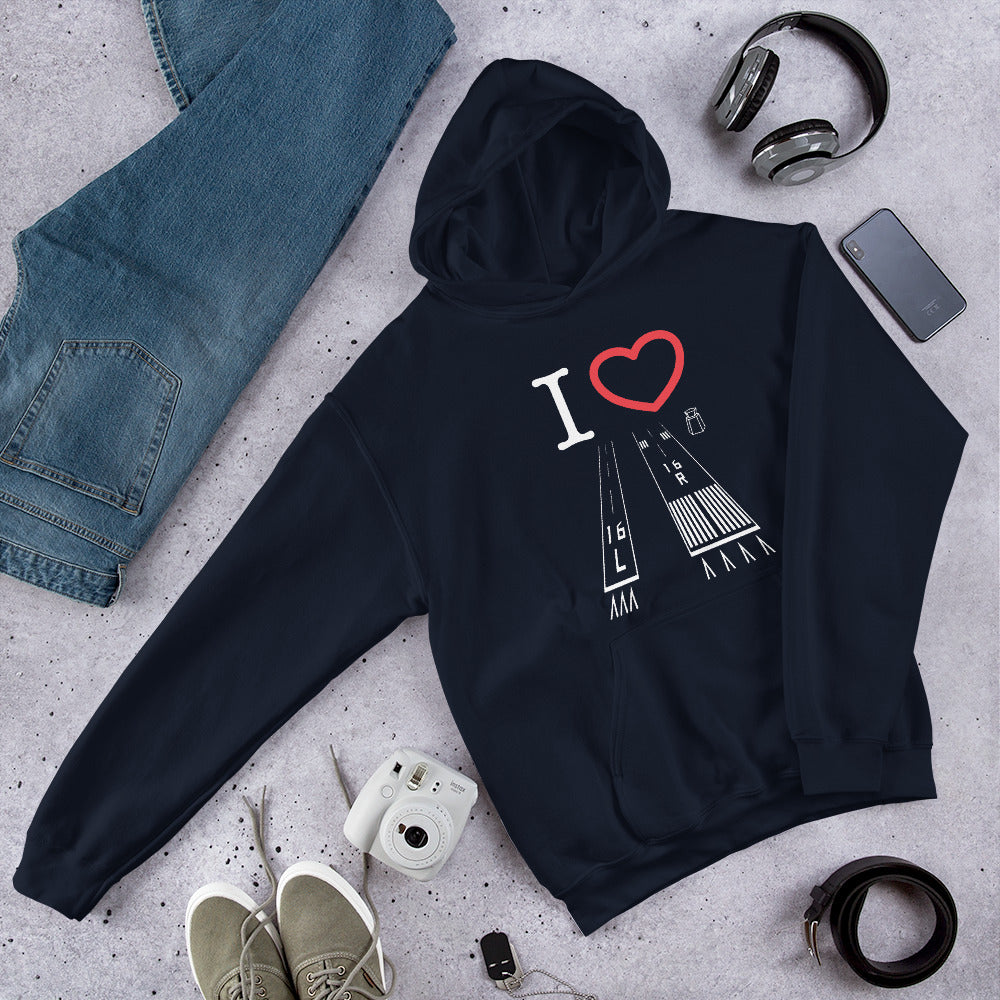Van Nuys Airport Runways 16L - 16R / 34L - 34R - unisex hoodie