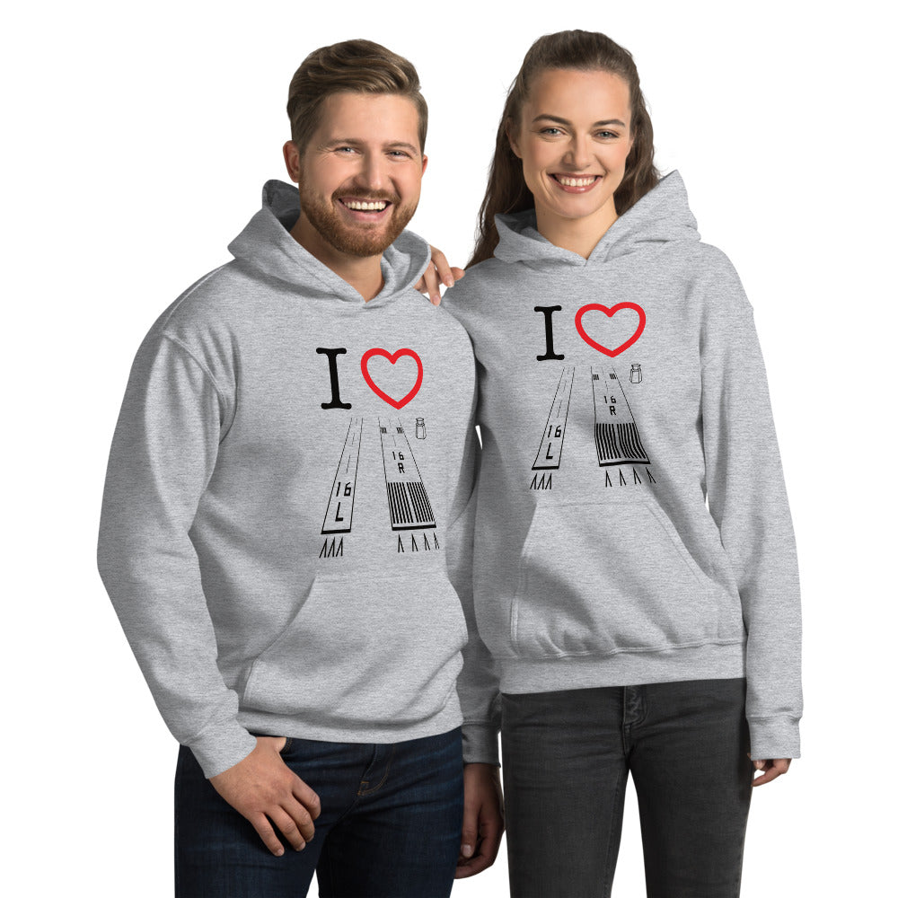 Van Nuys Airport Runways 16L - 16R / 34L - 34R - unisex hoodie
