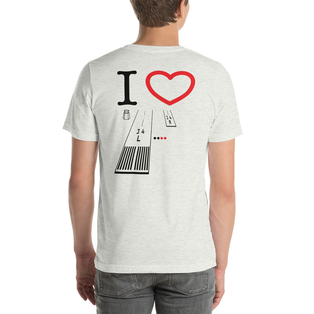 Van Nuys Airport Runways 16L - 16R / 34L - 34R Short-Sleeve T-Shirt