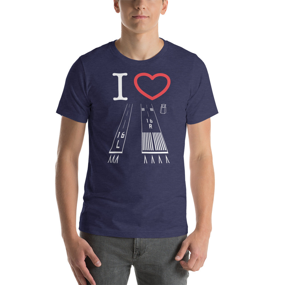 Van Nuys Airport Runways 16L - 16R / 34L - 34R Short-Sleeve T-Shirt