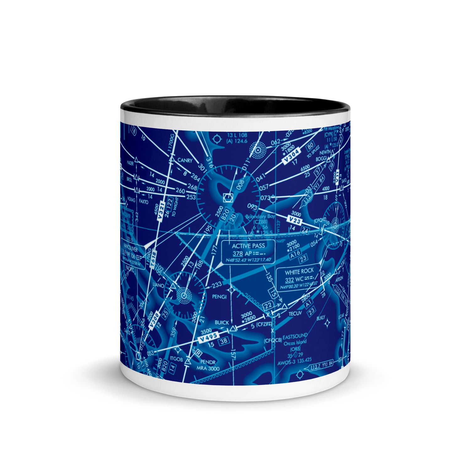 Enroute Low Altitude Chart 11 oz. mug with color inside (blue)
