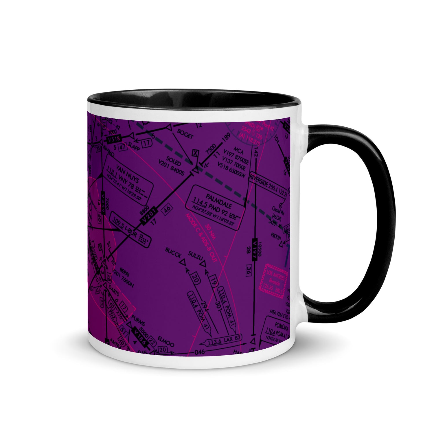 Enroute Low Altitude Chart 11 oz. mug with color inside (purple)