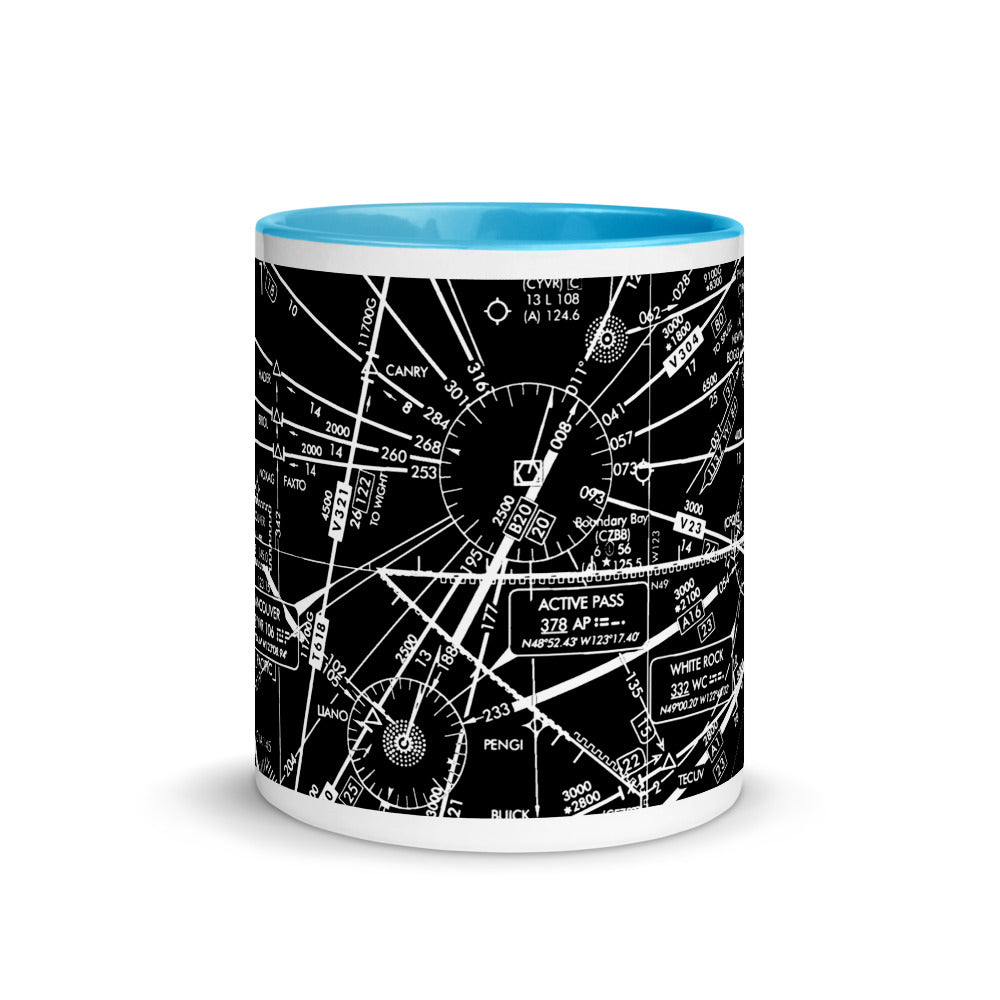 Enroute Low Altitude Chart 11 oz. mug with color inside (black)