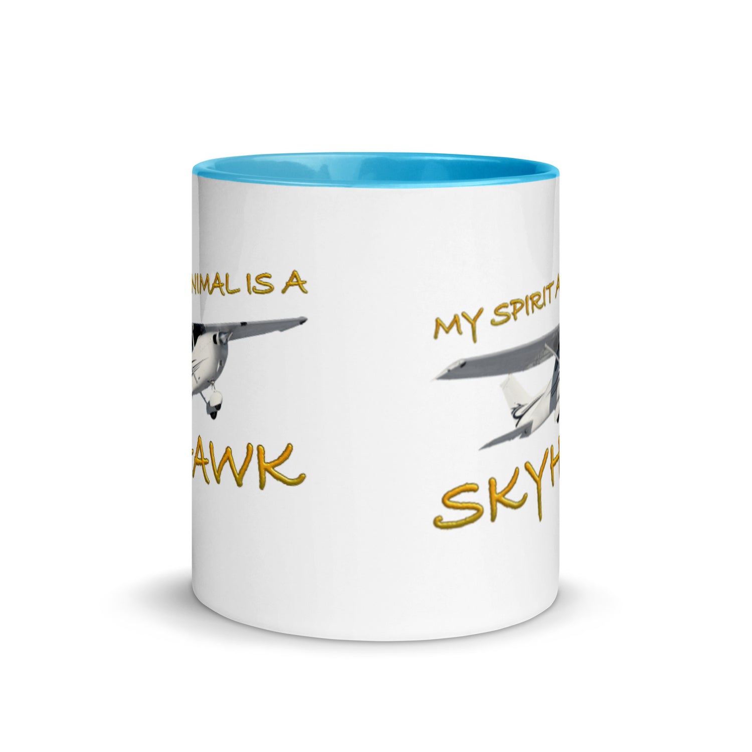 My Spirit Animal is a Skyhawk 11 oz. mug with color inside (yellow)