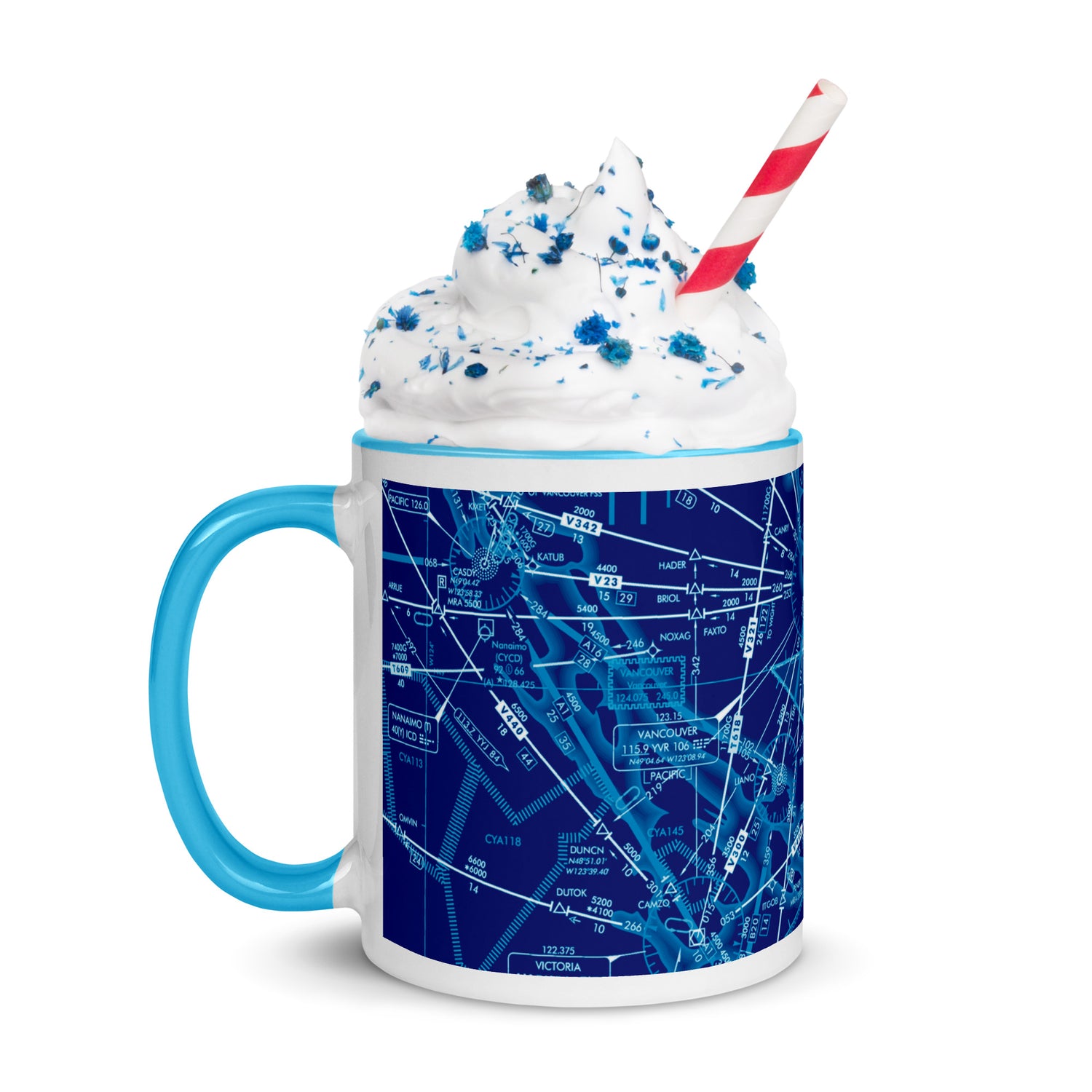 Enroute Low Altitude Chart 11 oz. mug with color inside (blue)