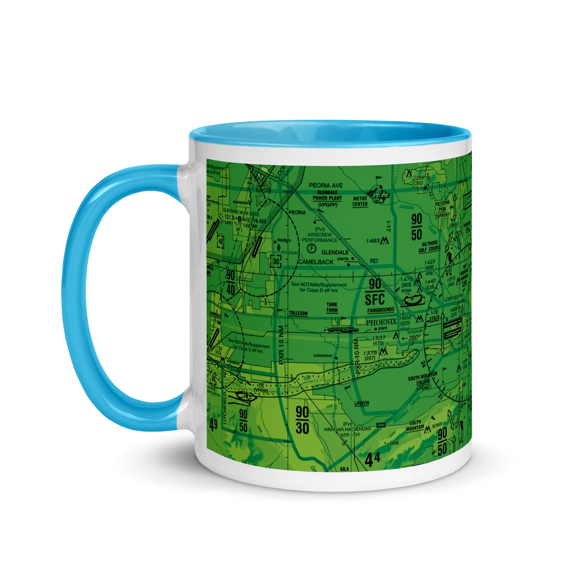 Phoenix TAC Chart 11 oz. mug with color inside (green)