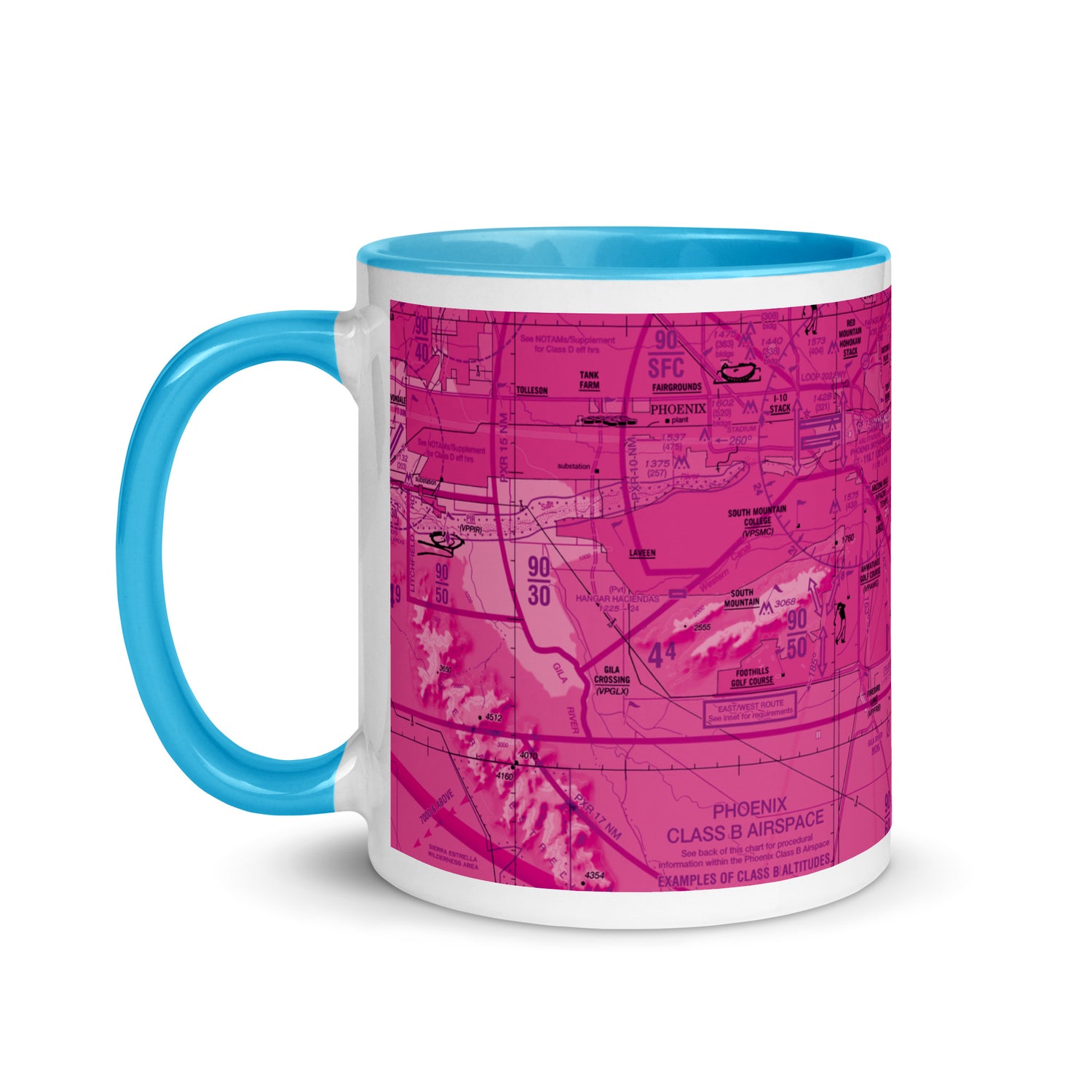 Phoenix TAC Chart 11 oz. mug with color inside (pink)