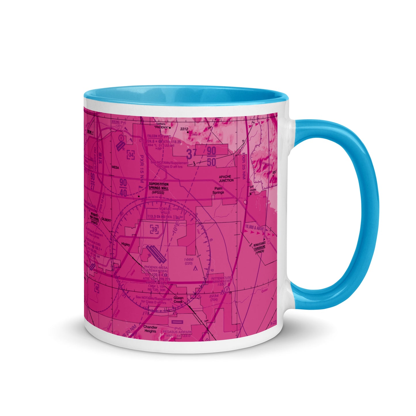 Phoenix TAC Chart 11 oz. mug with color inside (pink)