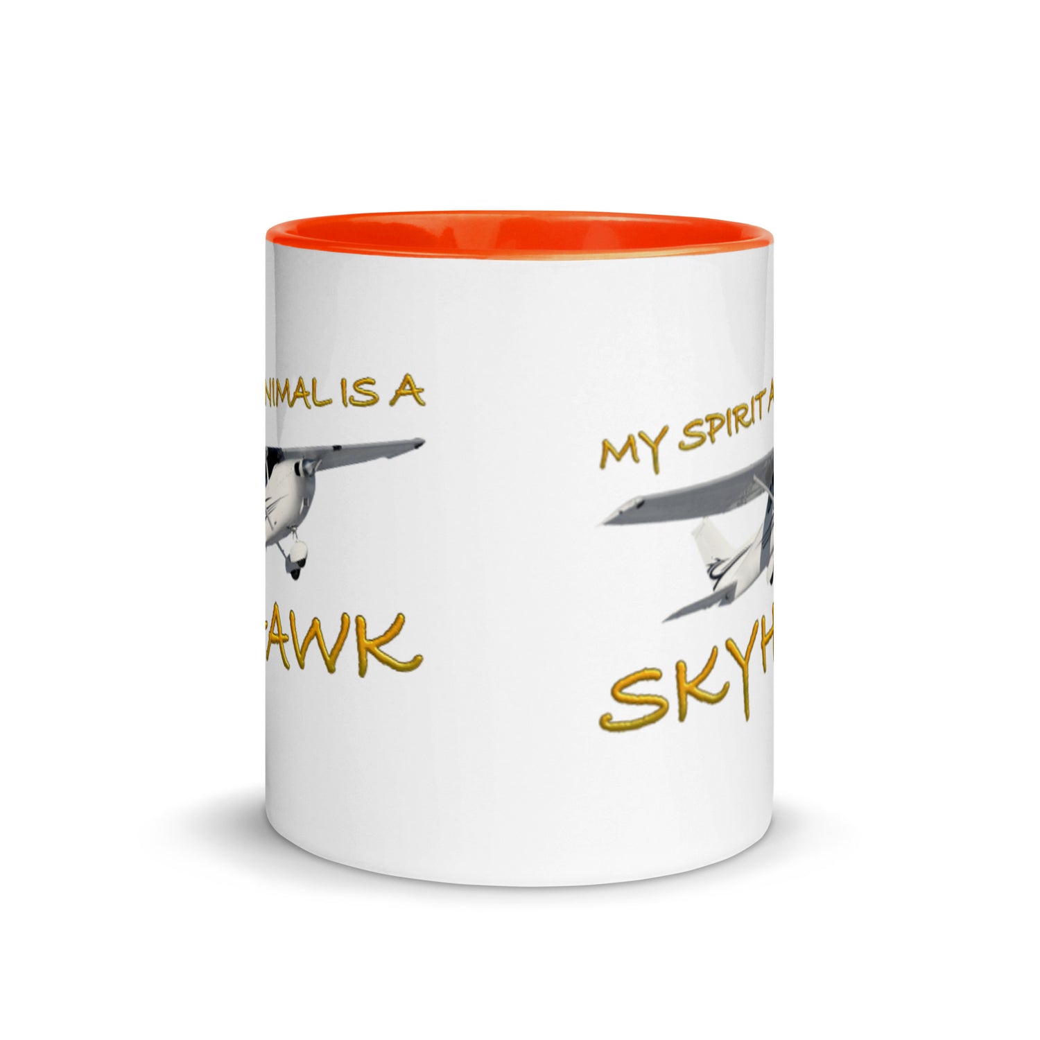 My Spirit Animal is a Skyhawk 11 oz. mug with color inside (yellow)