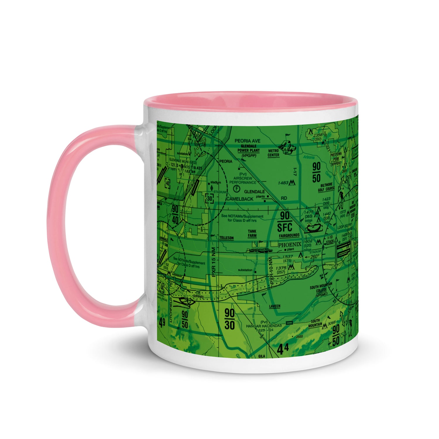 Phoenix TAC Chart 11 oz. mug with color inside (green)
